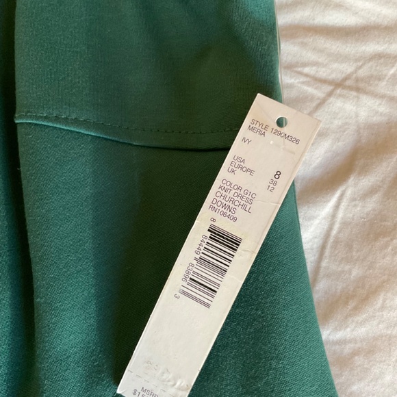 NWT Antonio Melani Green Dress with Unique Cut - Picture 2 of 9